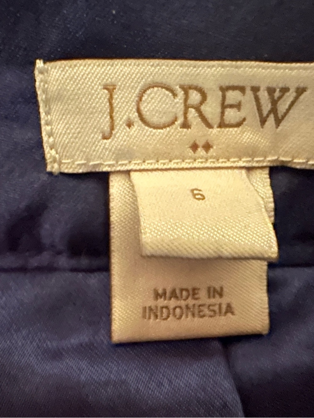 J.Crew Blue and Gold Patterned Brocade Mini Skirt Size 6 Preppy - Picture 4 of 5